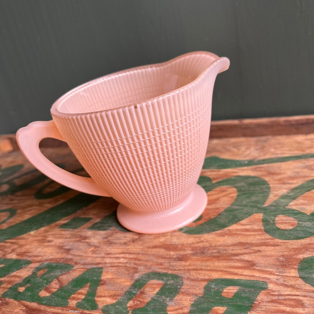 Vintage Pastel Pink Saguenay Dominion Glass Creamer